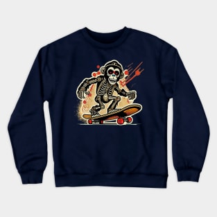 Monkey Skateboarder Crewneck Sweatshirt